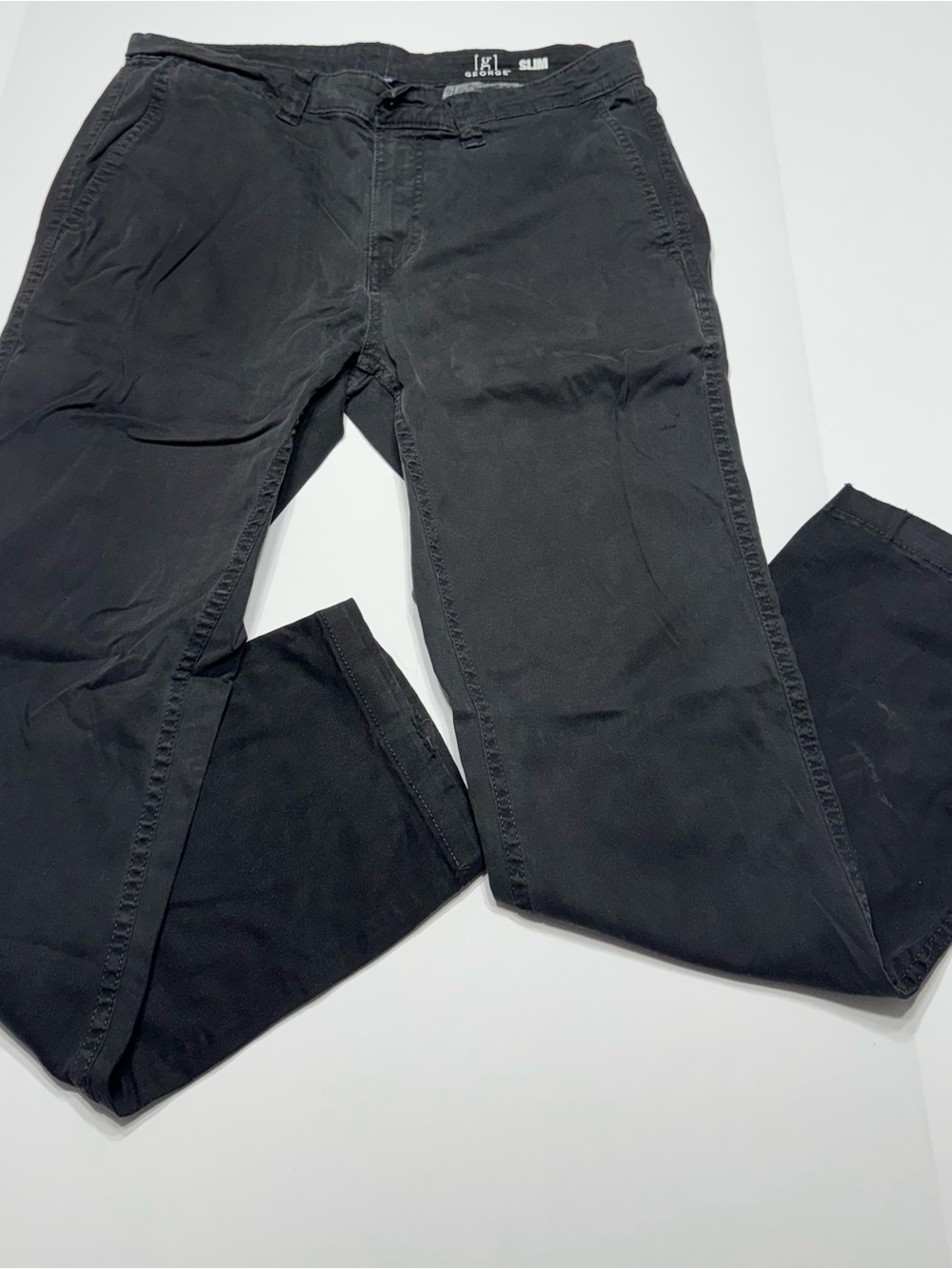 George Slim-Fit Black Chinos